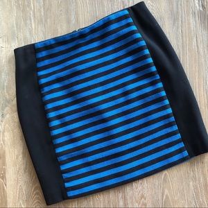 Ann Taylor blue and black striped skirt sz 12